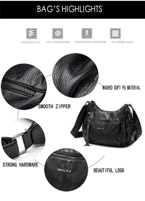 Planet Gates Ladies casual Hobos Women Messenger Bags Crossbody Soft washed PU Leather Shoulder Bag Tassel  Fashion Female Handbag