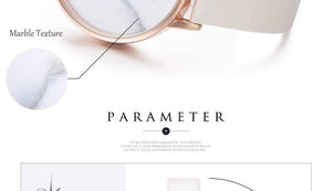 Planet Gates Ladies Watches Leather Female Quartz Watch Women Thin Casual Strap Watch Reloj Mujer Marble Dial SK