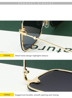Planet Gates Lady Oversize Rimless Square Bee Sunglasses Women Men Small Bee Glasses Gradient Sun Glasses Female UV400
