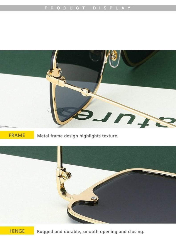 Planet Gates Lady Oversize Rimless Square Bee Sunglasses Women Men Small Bee Glasses Gradient Sun Glasses Female UV400