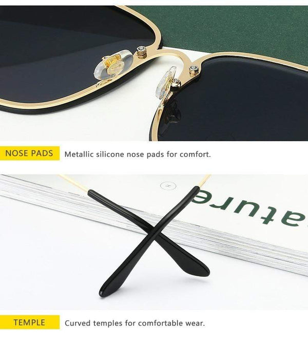 Planet Gates Lady Oversize Rimless Square Bee Sunglasses Women Men Small Bee Glasses Gradient Sun Glasses Female UV400