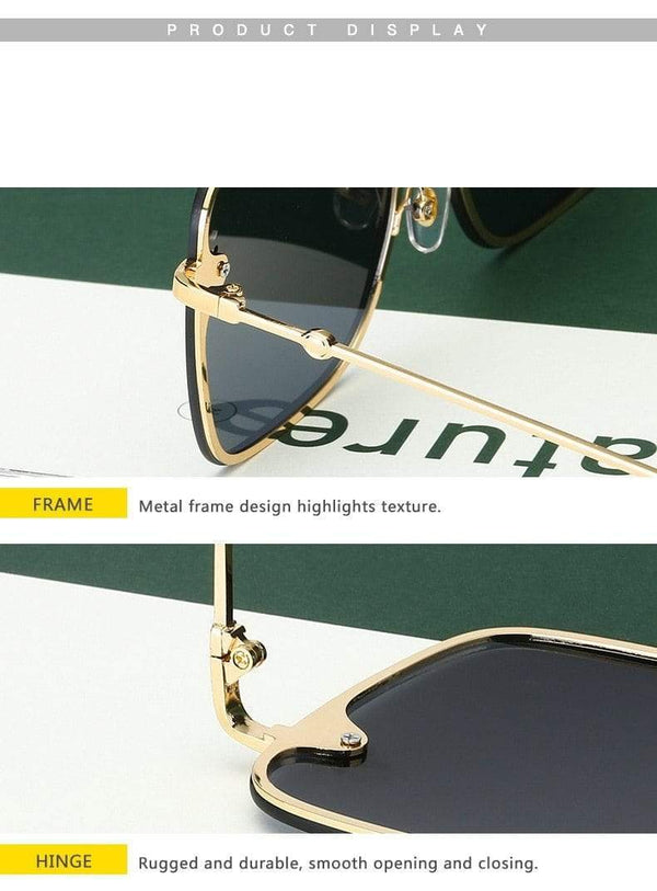 Planet Gates Lady Oversize Rimless Square Bee Sunglasses Women Men Small Bee Glasses Gradient Sun Glasses Female UV400