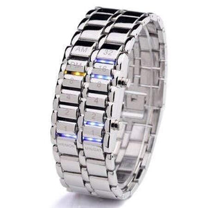 Planet Gates Lady size Silver Men Women Fashion Creative Watches Digital LED Display Water Shock Resistant Lover's WristWatches Clock Men