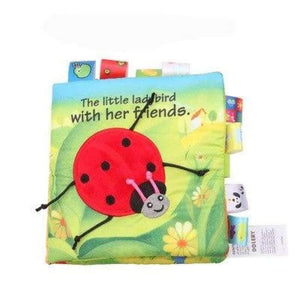 Planet Gates ladybug 1pcs Cartoon Soft Cloth Book Cute Fruit Style Baby Toys Infant Kids Early Education Learning Education Unfolding Activity Books