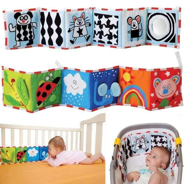 Planet Gates Ladybug Colorful Patterns Baby Mobile Cloth Book Crib Bed Around Soft Plush Early Educational Cot Baby Toys BYC072 PT49