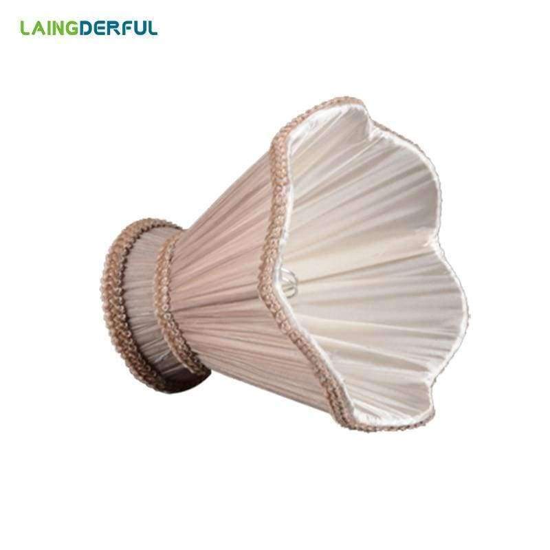 Planet Gates LAINGDERFUL 15cm Bubble Lampshade European Wave Cloth Princess Lampshade Crystal Chandelier Light Shade for E14 candle lamp