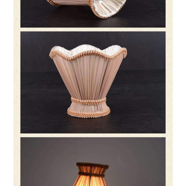 Planet Gates LAINGDERFUL 15cm Bubble Lampshade European Wave Cloth Princess Lampshade Crystal Chandelier Light Shade for E14 candle lamp