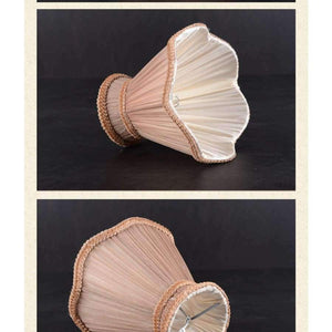 Planet Gates LAINGDERFUL 15cm Bubble Lampshade European Wave Cloth Princess Lampshade Crystal Chandelier Light Shade for E14 candle lamp