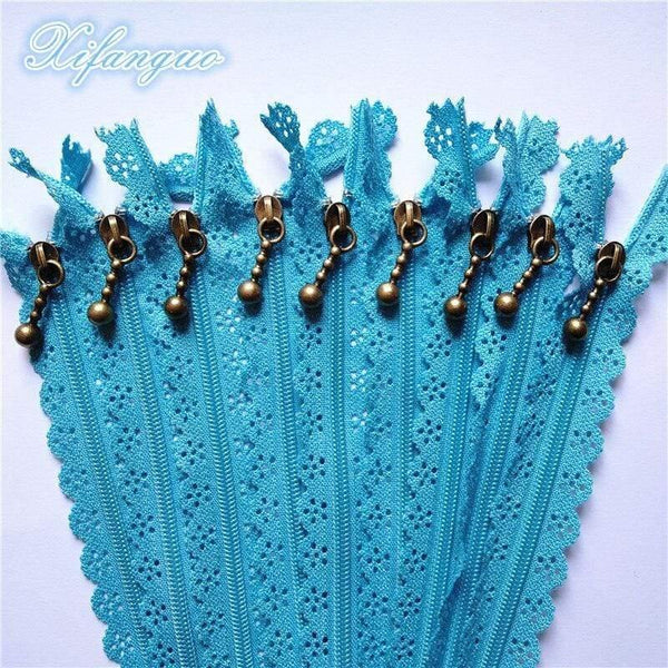 Planet Gates Lake Blue / 5pcs / 25cm 5/10pcs 25cm 10 Inch DIY 3# Nylon Coil Flower Zipper For DIY Sewing Tailor Handicraft Bed Bag (20 Colors) #