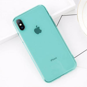 Planet Gates Lake Blue / For iPhone X USLION Clear TPU Silicone Case For iPhone X 8 Plus Ultra Thin Transparent Back Cover for iPhone 7 6 6S Plus Soft Phone Cases