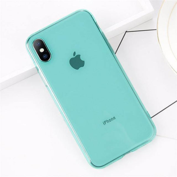 Planet Gates Lake Blue / For iPhone X USLION Clear TPU Silicone Case For iPhone X 8 Plus Ultra Thin Transparent Back Cover for iPhone 7 6 6S Plus Soft Phone Cases