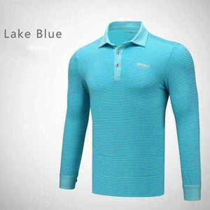 Planet Gates Lake blue / L Golf Clothing Men Shirt Long Sleeve T Shirt Autumn Winter Jersey Sport Striped Clothes