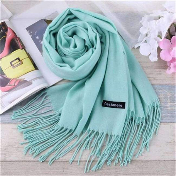Planet Gates Lake Blue Luxury Brand Scarf Unisex 2018 Female Male Best Quality Wool Cashmere Scarf Pashmina Tassels Women Men Wrap Shawl S-11