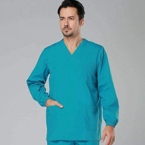 Planet Gates lake blue women / S Cheap Long Sleeve Scrubs Uniforms Sets Women and Men Unisex Medical Uniforms Wholesales Scrub Sets Hospital Scrubs Clothes