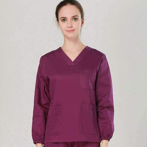 Planet Gates lake blue women / S Cheap Long Sleeve Scrubs Uniforms Sets Women and Men Unisex Medical Uniforms Wholesales Scrub Sets Hospital Scrubs Clothes