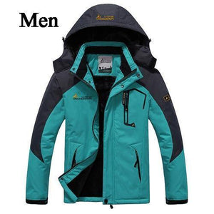 Planet Gates lake blue / XL Men's Winter Jacket Men Waterproof Windproof Parka Male Snow Defence Thick Coats Mens