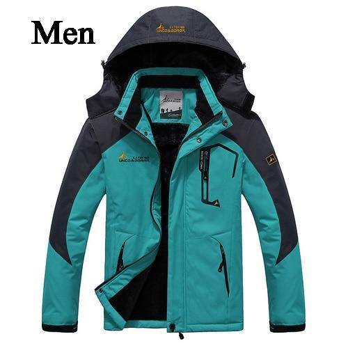 Planet Gates lake blue / XL Men's Winter Jacket Men Waterproof Windproof Parka Male Snow Defence Thick Coats Mens