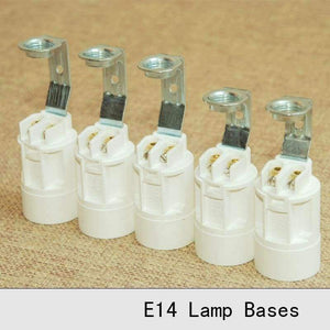 Planet Gates Lamp Bases E14 Candle Lamp Holders White Edison Screw Caps Pendant Light Lamps Socket DIY Light Accessories 12pcs free shipping