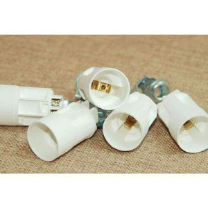 Planet Gates Lamp Bases E14 Candle Lamp Holders White Edison Screw Caps Pendant Light Lamps Socket DIY Light Accessories 12pcs free shipping
