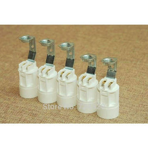 Planet Gates Lamp Bases E14 Candle Lamp Holders White Edison Screw Caps Pendant Light Lamps Socket DIY Light Accessories 12pcs free shipping