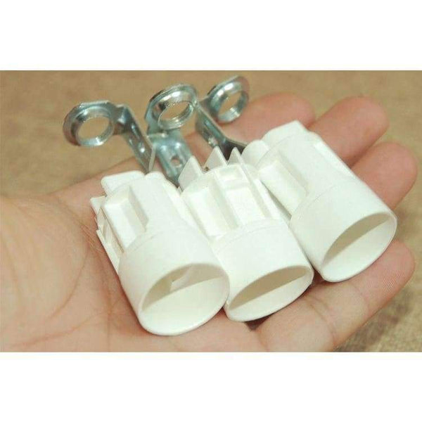 Planet Gates Lamp Bases E14 Candle Lamp Holders White Edison Screw Caps Pendant Light Lamps Socket DIY Light Accessories 12pcs free shipping