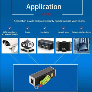 Planet Gates LAN & IP CCTV Security Camera Network RJ45 Surge Protector,Protection device, Lightning Arrester,SPD for 100M Ethernet Network