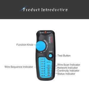 LAN Tester RJ45 Network Cable Tester Cable Tracker Analyzer Detector Line Finder Analyzer FWT81 Telephone Wire Toner Ethernet