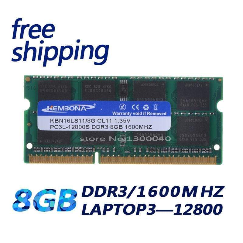 Planet Gates Laptop Memory DDR3L DDR3 8GB 1600MHz PC3-12800 1.35V KBN16LS11/8 Non-ECC CL11 SODIMM Intel Memory Ram