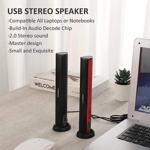 Planet Gates Laptop Speaker USB Wired With Subwoofer Sound Box For Computer Steoreo Lounderspeaker Driver Free Dual  Channels