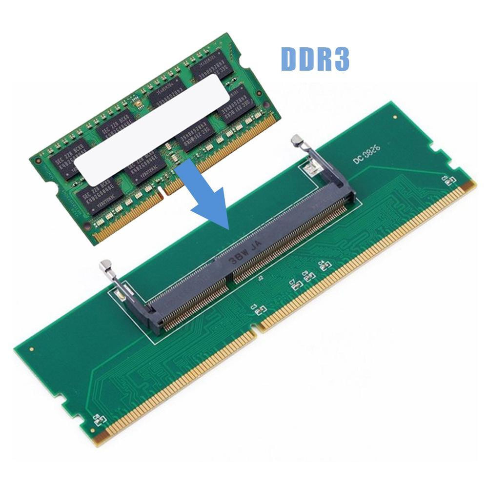 Planet Gates Laptop The Adapter Card 200 Pin DDR3 SO-DIMM to Desktop 240 Pin DIMM Professional Practical DDR3 Memory RAM Connector Adapter