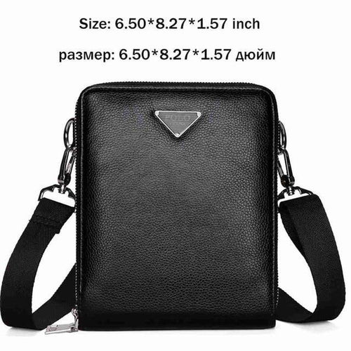 Planet Gates large black / China Luxury Brand Bags Leather Men's Single Shoulder Bag Double Pocket Men Bags Men Casual Crossbody Bag Handbag For Male