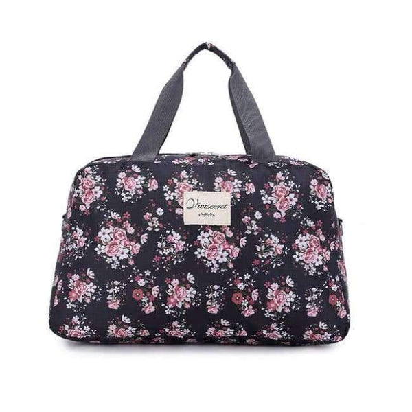 Planet Gates Large Black Women Lady Large Capacity Floral Duffel Totes  Sport Bag Multifunction Portable Sports Travel  Luggage Gym Fitness Bag