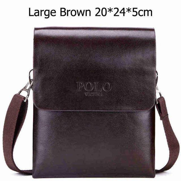 Planet Gates Large Brown / China Double Pocket Soft Leather Men Messenger Bag Small 2 Layer Mens Travel Bag Mens Bag For Phone