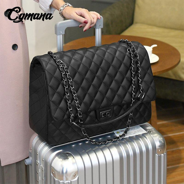 Planet Gates Large Capacity Bag  Large Shoulder Bag Women Travel Bags Leather Pu Quilted Bag Female Luxury Handbags Bolsa Feminina