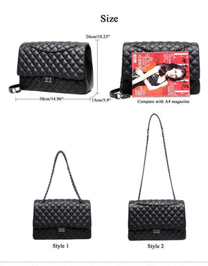 Planet Gates Large Capacity Bag  Large Shoulder Bag Women Travel Bags Leather Pu Quilted Bag Female Luxury Handbags Bolsa Feminina