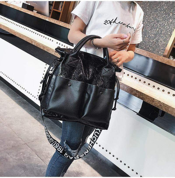 Planet Gates Large Capacity Women Bags Fashion Shopping Bag Double Pocket Girl Casual Tote  Young Lady Handbags Shoulder Bag