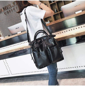 Planet Gates Large Capacity Women Bags Fashion Shopping Bag Double Pocket Girl Casual Tote  Young Lady Handbags Shoulder Bag
