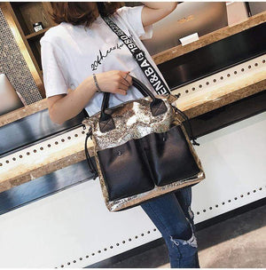 Planet Gates Large Capacity Women Bags Fashion Shopping Bag Double Pocket Girl Casual Tote  Young Lady Handbags Shoulder Bag