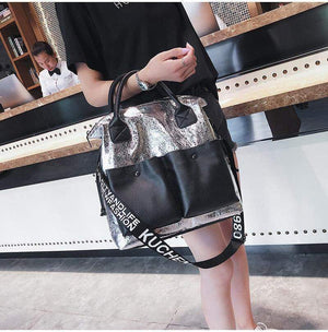 Planet Gates Large Capacity Women Bags Fashion Shopping Bag Double Pocket Girl Casual Tote  Young Lady Handbags Shoulder Bag