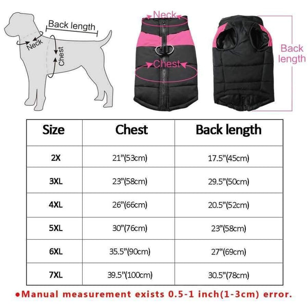 Planet Gates Large Dog Clothes For French Bulldog Winter Pet Clothes Coat Ropa Perro Golden Retriever Labrador Dog Clothing Jacket 2XL-7XL