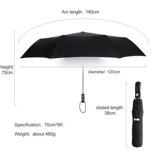 Planet Gates Large Folding Umbrella Rain 1.2 Meters Business Men Automatic Umbrellas Windproof Male Parasol Dark Blue And Black
