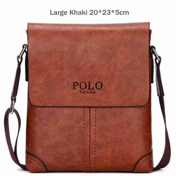 Planet Gates Large Khaki / China Unique Thread Design Mens Frosted PU Leather Messenger Bag Small Leisure Mens Bag Promotional Men Shoulder Bag New