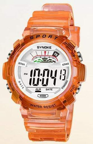 Planet Gates Large orange Digital Children Watch Kids Watches Girls Boys Clock Child Sport Wrist Watch Digital-watch for Girl Boy Surprise Gift