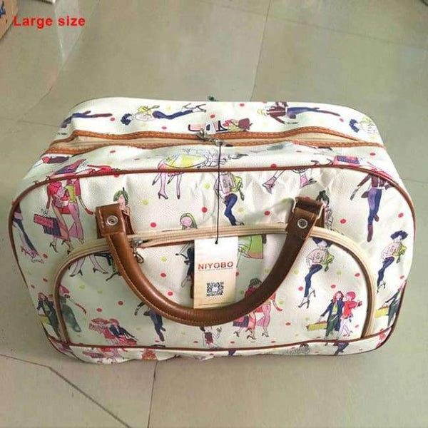 Planet Gates large size 5 Women Travel Bags 2018 Fashion Pu Leather Large Capacity Waterproof Print Luggage Duffle Bag Casual Travel Bags PT1083