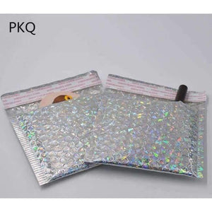 Planet Gates laser silver / 15x13CM inner13x13cm 50PCS/lot Small 15*13cm gold Bubble Envelopes Bag,red Mailers Padded Shipping Envelope With Bubble Mailing Bag Business Supplies