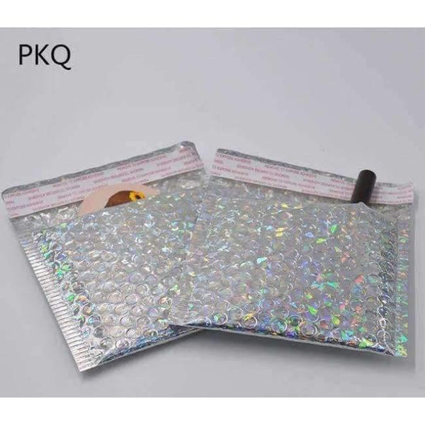 Planet Gates laser silver / 15x13CM inner13x13cm 50PCS/lot Small 15*13cm gold Bubble Envelopes Bag,red Mailers Padded Shipping Envelope With Bubble Mailing Bag Business Supplies