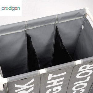 Planet Gates Laundry Basket Organizer 3 Grid Large Laundry Hamper Bin Waterproof Laundry Bags For Dirty Clothes Storage Box
