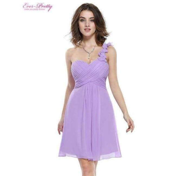 Planet Gates Lavender / 12 Cocktail Dresses Pink Chiffon Short Dresses Elegant Ever Pretty EP03535 A Line 2018 Special Occasion Party Dresses