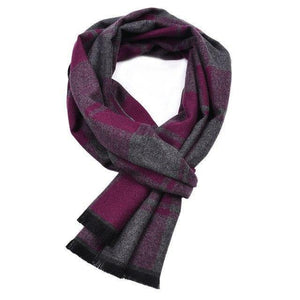 Planet Gates Lavender Men New Autumn Plaids Contrast Colors Long Shawl Male Stripes Geometric Wrap Winter Chevron