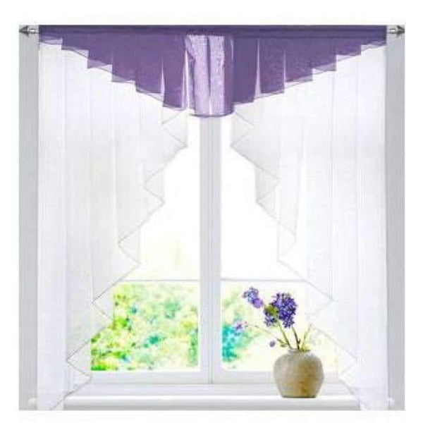 Planet Gates Lavender / W100 X L100CM 11 colors Fashion Pleated Roman Curtain Design Stitching Colors Tulle Balcony Kitchen Window Curtain Blind 1pc